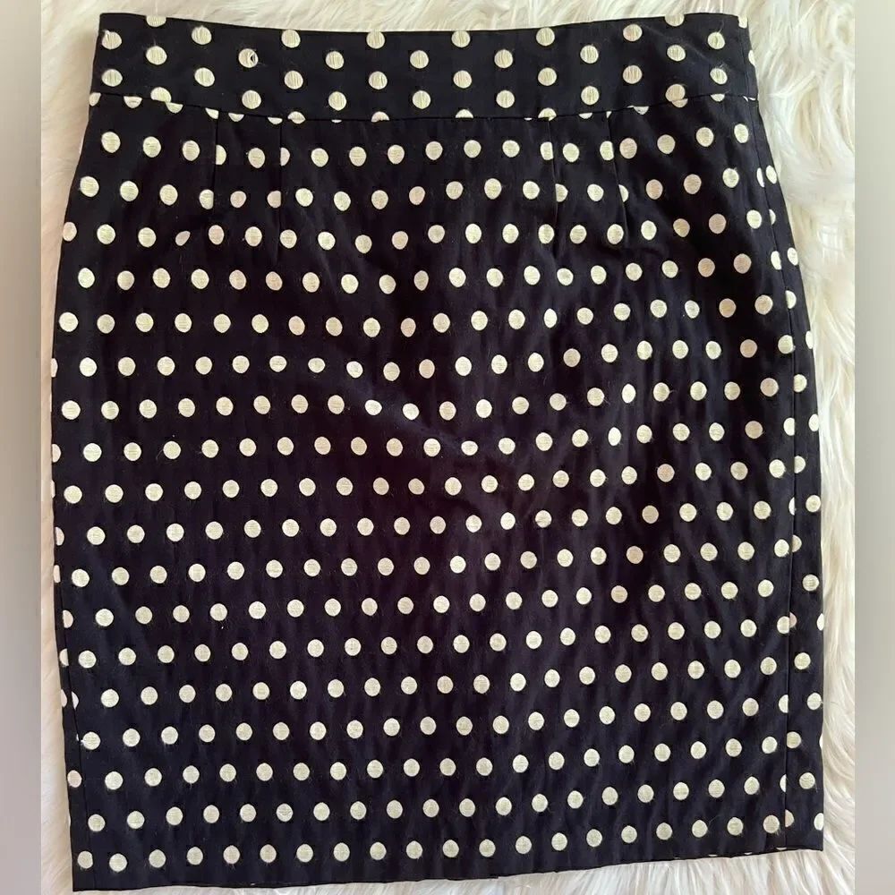 Women’s Banana Republic Polkadot Skirt Size 8P Preppy, Career